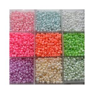 Série Crème Cristal Lampwork & Perles de Verre Bijoux de Corps Perles de Riz Colorées Collier de Cheville Taille avec Corde Lâche Extensible - Product Image 1