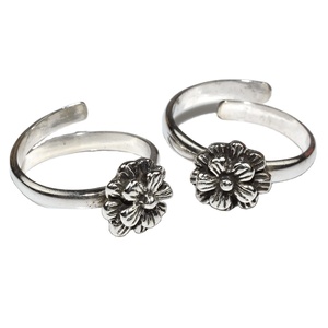 Anillo de Plata de Ley 925 con forma de flor, joyería de plata fina 925 con forma de flor - Product Image 1