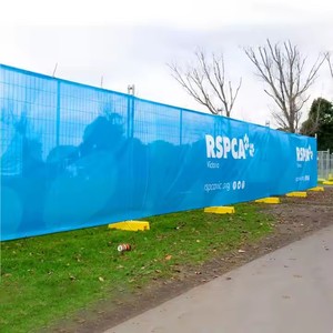 Carteles de vinilo de Pvc para exteriores personalizados, pancarta de impresión de gran tamaño, envolturas de construcción, publicidad, valla de construcción al aire libre, pancarta de malla - Product Image 1