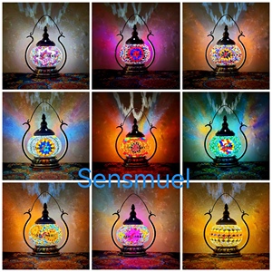 Lampada da tavolo in stile portatile con mosaico classico turco romantico in vetro colorato <span class=keywords><strong>Tiffany</strong></span> - Product Image 6
