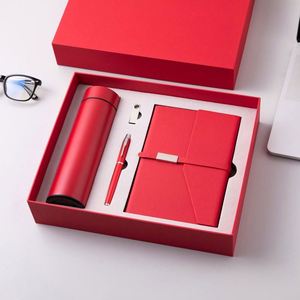 Business Gift Box Set A5 PU Notebook Insulated Cup Metal Pen <b>USB</b> <b>Flash</b> <b>Drive</b> Enterprise Customization LOGO Wholesale - Product Image 2