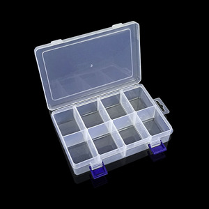 Transparent 8-Compartment Detachable Storage <b>Box</b> For Desktop Organization <b>Tools</b> Paintbrush <b>Small</b> Accessories - Product Image 1