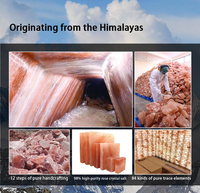 Sal Rosa del Himalaya Triturada 40-60G (Sal para Lamer Hecha a Mano) para Nutrición Animal y Uso Agrícola, Personalizable para Música, Amor y Navidad