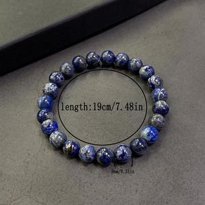 Bracelet en pierre naturelle avec perles de verre colorées, bijoux bénédictionnés, style viral des réseaux sociaux pour les grossistes, fabrication d'échantillons personnalisés - Product Image 3