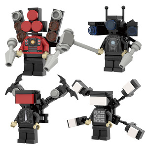 2025 figure di blocchi di costruzione del <span class=keywords><strong>Best</strong></span> Seller Mini mattoncini aggiornano i personaggi della toilette e monitorano i personaggi giocattoli da costruzione