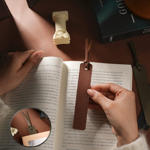 Cross-border personalized leather <b>bookmarks</b>, notebook markers, cultural and creative products, dividers, in stock, same style - Product Image 3