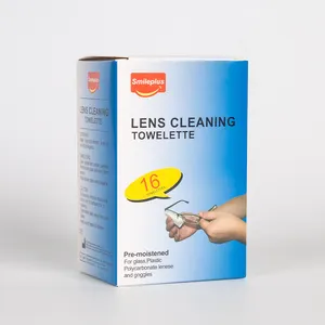 Disposable Multi Purpose Cleaning Disinfection Lens Wipes Anti-fog For Glasses With Display Box