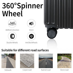 מחיר נמוך יוקרה 2 חלקים סט עם לשאת-on & תיק קטן 14 "USB טעינה יציאת 360 תואר גלגלים ספינר - Product Image 6