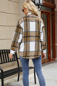 Camicie a quadri personalizzate da donna Lovedagear spazzolate a maniche lunghe con bottone in flanella - Product Image 5