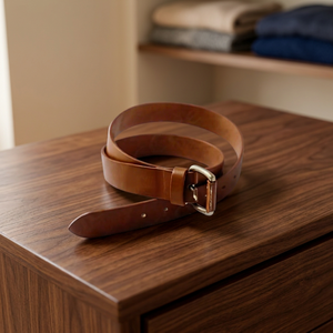 Vintage Style Real <b>Cow</b> Leather Belts Handmade Custom Logo <b>Print</b> Fashionable Square Steel Buckle Heavy Duty Waterproof - Product Image 2