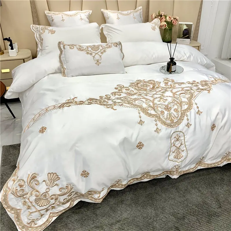 Luxury bed sheet duvet cover 100% cotton bed sets cozy cotton quilt bedding sets for hotel