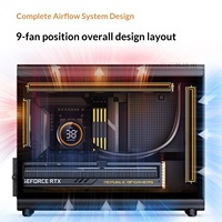 Boîtier de bureau Qiao Si Bo D33 MATX pour ordinateur, grille respirante à branchement arrière, compatible avec la refroidissement liquide vertical 360, boîtier PC
