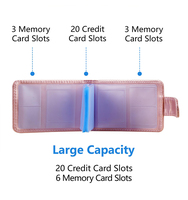 Portefeuille fin en cuir HaoRan avec blocage RFID, protège-cartes de débit et d'identité, organiseur, étui personnalisé avec logo, porte-cartes de crédit portable pour les voyages
