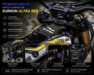 Juego de tornillos y pernos de aleación de titanio GR5 directo de fábrica, juego completo de fijaciones para la motocicleta eléctrica Sur-Ron Ultra Bee - Product Image 4