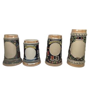 <span class=keywords><strong>Chope</strong></span> à <span class=keywords><strong>bière</strong></span> <span class=keywords><strong>allemande</strong></span> avec armoiries, avec couvercle Petwer, gobelet à boire, 1 litre, logo du client - Product Image 1