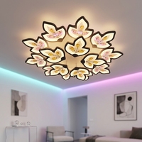 Nouvelle conception, lumière LED décorative de salon moderne de haute qualité avec 3 couleurs LED (blanc, chaud et jaune), prix d'usine