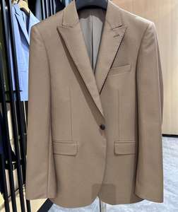 Haute qualité hommes affaires décontracté simple boutonnage fermeture éclair mouche <span class=keywords><strong>costume</strong></span> <span class=keywords><strong>veste</strong></span> grandes tailles pour réunion - Product Image 5