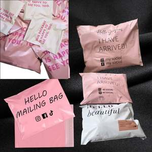 Customized LOGO Pink Poly Mailing Mailer <b>Bags</b> Clothing Shipping <b>Bags</b> Biodegradable Packaging <b>Bags</b> for Hoodies - Product Image 4