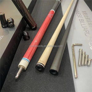 Taco de billar <span class=keywords><strong>ZENI</strong></span> XW01 de alta calidad hecho a mano con eje de carbono y arce, con pasador radial QianYi, doble eje, punta de 12.2mm y 11.8mm, peso de la punta de 19oz. - Product Image 4