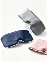 Nouveau design 2026 – Masque de sommeil lesté OEM pour un sommeil profond, en tissu doux avec sangle réglable – Masque oculaire à gravité