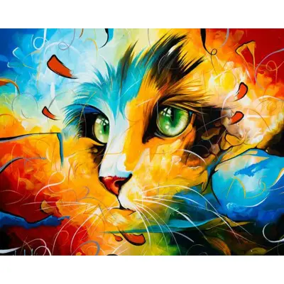 DIY pintura Digital de gato por números pintado a mano nuevo Animal pintura por números de la lona pintura al óleo