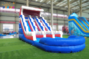 Winsun 20ft tùy chỉnh màu đỏ trắng và màu xanh Inflatable trượt nước thương mại cho thuê thiết bị ngoài trời - Product Image 6