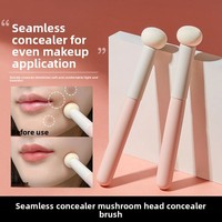Kuas Concealer Kecil dengan Kepala Spons, Kuas Kosmetik Portabel untuk Aplikasi Concealer