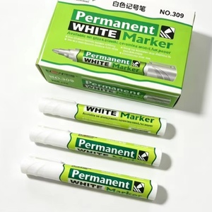 Marcadores Permanentes de Punta Redonda de Color Blanco al por Mayor de Fábrica, Tinta de Pigmento de Venta Caliente, Bolígrafo de Dibujo Resistente al Agua - Product Image 1