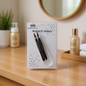 Makeup Tools Tweezers Dual Tip Precision Eyebrow Hair Removal 2Pc Set - Product Image 3