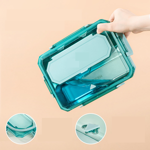 Lonchera Bento de Acero Inoxidable 304 Personalizada al por Mayor, OEM ODM, Lonchera Rectangular para Estudiantes de Cafetería, Lonchera Aislada - Product Image 3