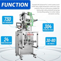 Machine de pesage de chips de sac triangle vertical Machine à emballer de sachets de myrtilles Fonctions de refendage de capsulage d'étiquetage pour les aliments