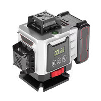 Niveau laser vert 532nm à 16 lignes de qualité industrielle, nouvelle génération, précision 2mm/10m, auto-nivelant 4D, alimentation par batterie au lithium, fabriqué en usine OEM