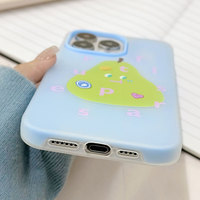 Coque de téléphone souple en gelée de fruits Manga créative, adaptée à l'iPhone 16 15 14 13 12 11 Pro Max, sensation de peau, anti-chute
