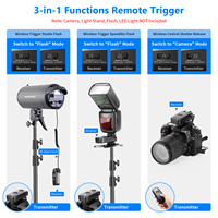 Neewer FC-16 Flash/Disparador de Flash Inalámbrico Multicanal 2.4GHz 3 en 1 con Obturador Remoto para D7100 D7000 D5100 D5000