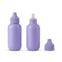 Flacons de sérum en plastique de 30 ml, couleur personnalisée, emballage pour soins de la peau, vaporisateur cosmétique et huile corporelle, flacon de parfum rond avec estampage doré