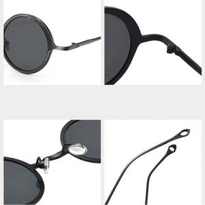 Lunettes de soleil polarisées pour hommes, style rétro classique, en alliage, steampunk, UV400, petites, rondes, punk, avec logo personnalisé 2025 - Product Image 6