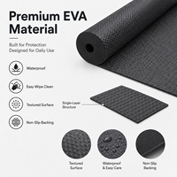 Tapis de protection antidérapant et imperméable en EVA gaufré à pois gris foncé pour tiroirs et étagères, facile à découper, pour rangement de cuisine