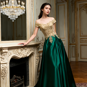 Nuevo Vestido de Fiesta de Lujo con Corte en A, Cintura Imperio, Antiestático, Transpirable, de Poliéster, con Encaje Vintage, para Mujer, Vestido de Noche para Graduación - Product Image 3