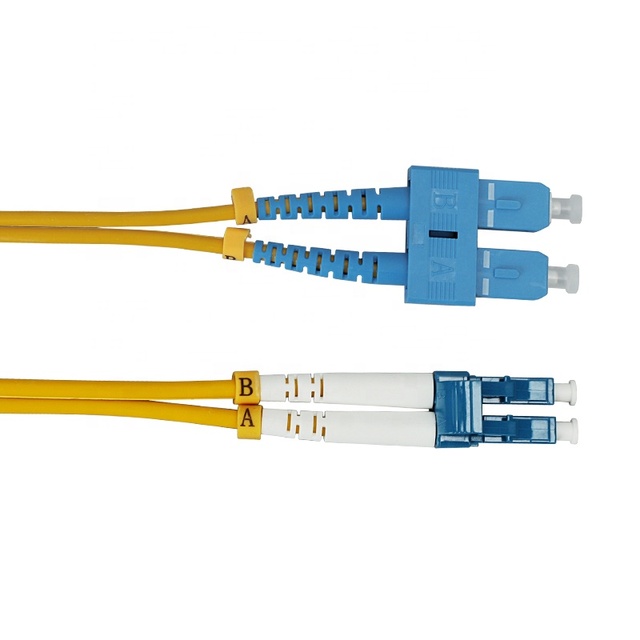 Single Mode Fiber Optic LC to SC Duplex Patch Cord 2.0/3.0MM