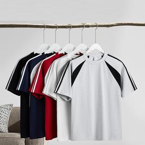 เสื้อยืดโอเวอร์ไซส์ผู้ชาย ผ้าคอตตอน 100% หนัก 240 กรัม สไตล์สปอร์ต ดีไซน์แนวสตรีทแวร์ คุณภาพสูง ผลิตตามสั่ง ไซส์ US ขายส่ง - Product Image 1