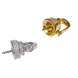 Accesorios de Perlas DIY 31198, Colgante de Plata S925 con Cuentas Redondas de 11-15 mm, Soporte Vacío en Forma de Cruz para Collar, Accesorio de Moda - Product Image 5