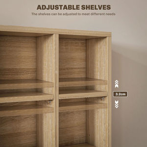 Bibliothèque ouverte moderne à 6 niveaux, élégante étagère en bois multi-compartiments et meuble <span class=keywords><strong>de</strong></span> salon pour CD, livres et <span class=keywords><strong>d</strong></span>écoration intérieure - Product Image 4