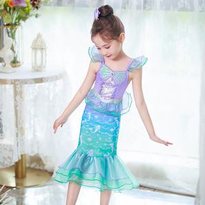 Costume <span class=keywords><strong>de</strong></span> princesse <span class=keywords><strong>Ariel</strong></span> <span class=keywords><strong>Robe</strong></span> <span class=keywords><strong>de</strong></span> sirène pour petites filles - Product Image 4