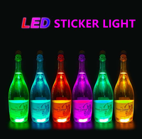 Dessous de verre à LED pour éclairage de bouteille Dessous de verre pour fêtes de bar Fournitures de fête promotionnelles Autocollants pour tasses Dessous de verre