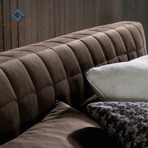 Marco de camas modernas de lujo de tamaño king y Queen de cuero genuino de grano completo para muebles de dormitorio - Product Image 3