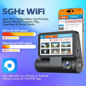 Cámara para Auto 4K con 3 Lentes, WiFi 6 de 5GHz, ADAS, Pantalla Táctil IPS de 3 Pulgadas, Venta al Por Mayor - Product Image 1