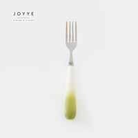 Ensemble de couverts en acier inoxydable avec manche en céramique personnalisé JOYYE, couleur dégradée, couteau, fourchette, cuillère pour table à manger, OEM ODM en gros