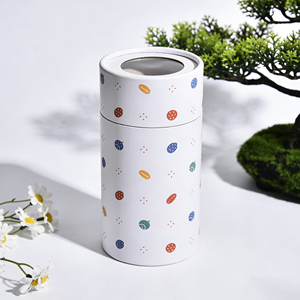 Custom Biodegradable Kraft <b>Paper</b> Round Box with Clear Window Craft <b>Packaging</b> Vanishing Stamping Printing Customizable Size Logo - Product Image 5