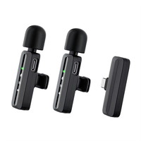 Upgrade SE83 mikrofon Lavalier nirkabel Mini, Mikrofon untuk kamera ponsel Live Stream Vlog Universal satu mikrofon