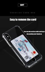 Funda de teléfono transparente a prueba de golpes para iPhone15 14 13 12 11Pro Max X XS XR 7 8 Plus <span class=keywords><strong>SE</strong></span> 2, funda de silicona suave, tarjetero - Product Image 6
